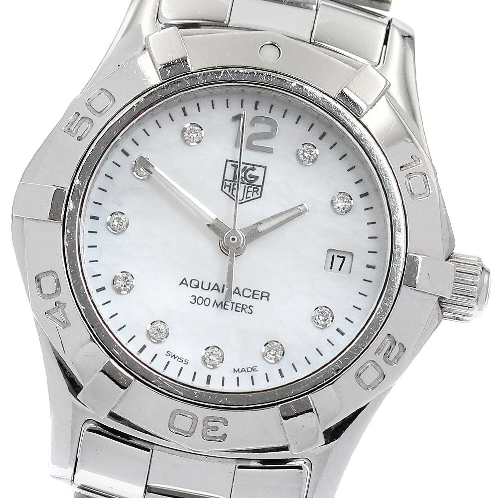 TAG HEUER Aqua racer WAF1415 10P diamond shell dial White shell Dial Quartz Ladies Watch_902850