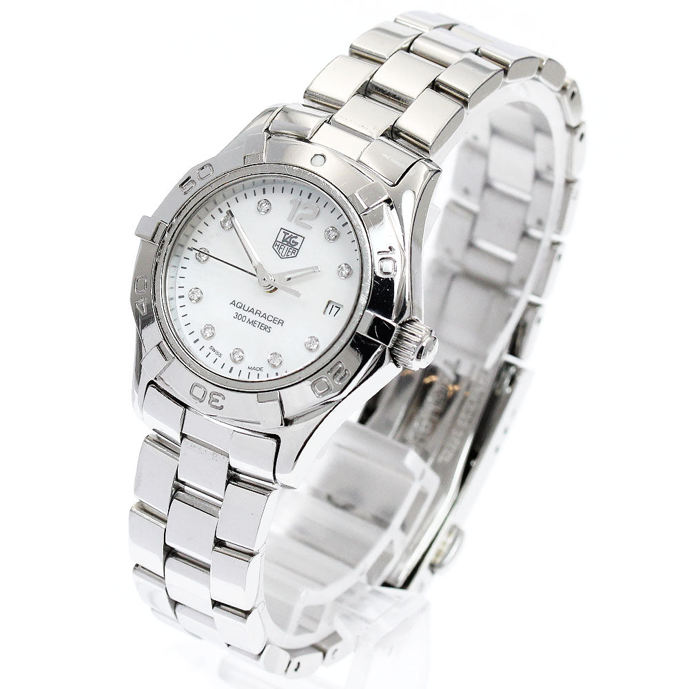 TAG HEUER Aqua racer WAF1415 10P diamond shell dial White shell Dial Quartz Ladies Watch_902850