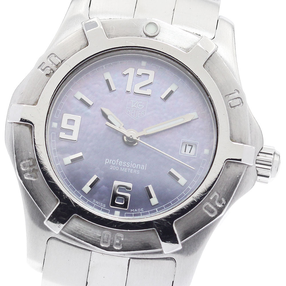 TAG HEUER Excursive WN1318 Date Blue shell Dial Quartz Ladies Watch_902857