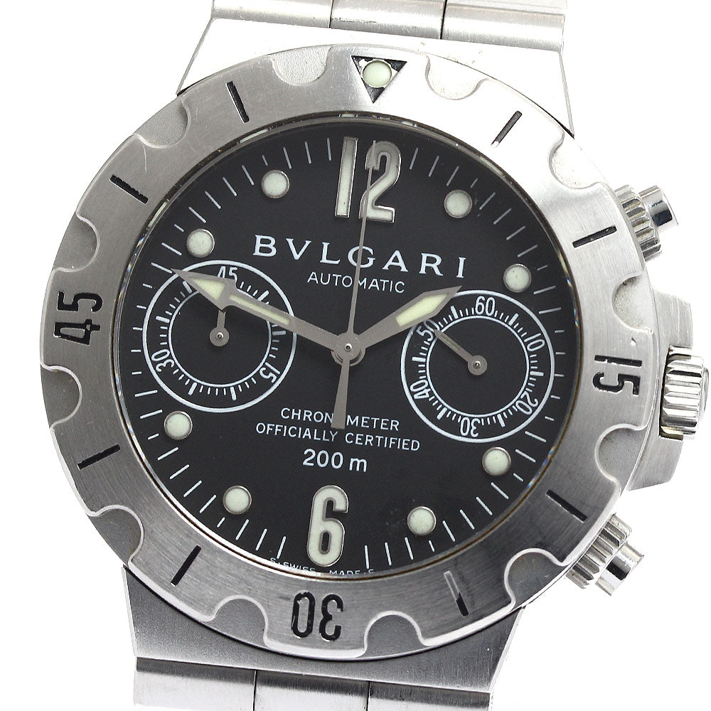 BVLGARI Diagono Scuba SCB38S Chronograph black Dial Automatic Men's Watch_902865