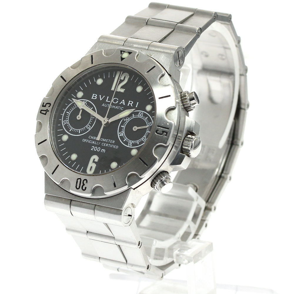 BVLGARI Diagono Scuba SCB38S Chronograph black Dial Automatic Men's Watch_902865