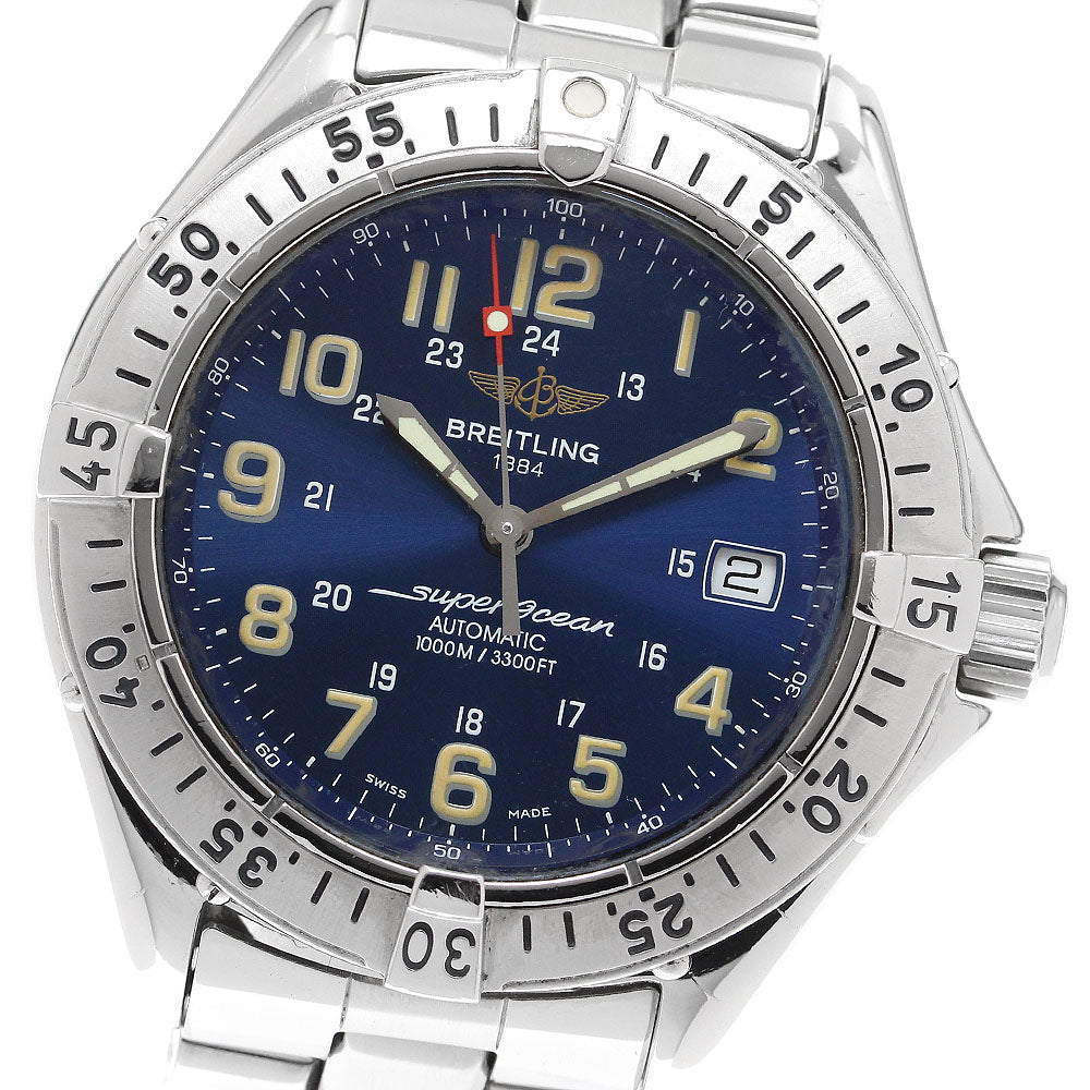 BREITLING Super Ocean A17040 Date blue Dial Automatic Men's Watch_902878