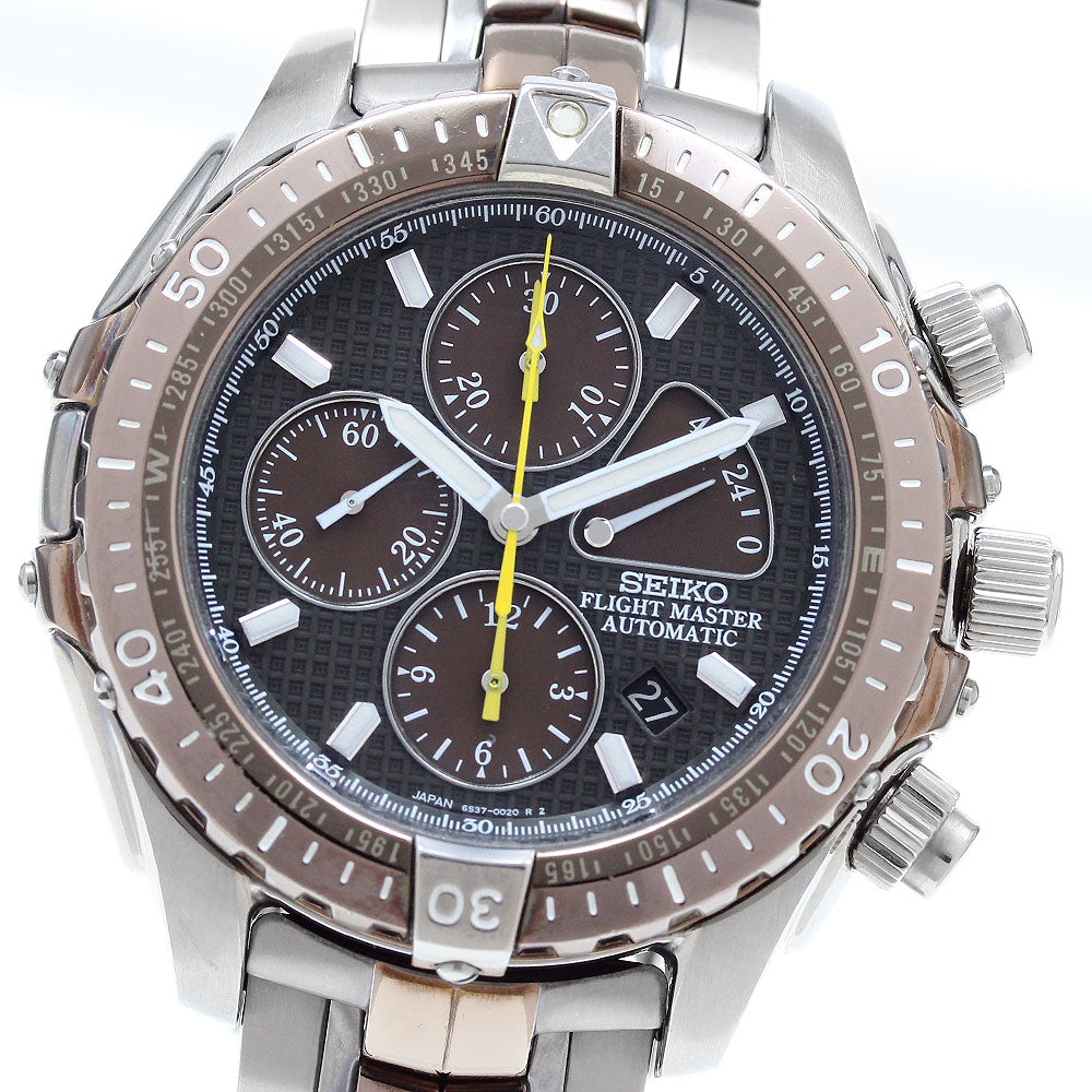 SEIKO Prospex 6S37-0010/SBDS002 Flight Master Chronograph Automatic Men's_902889