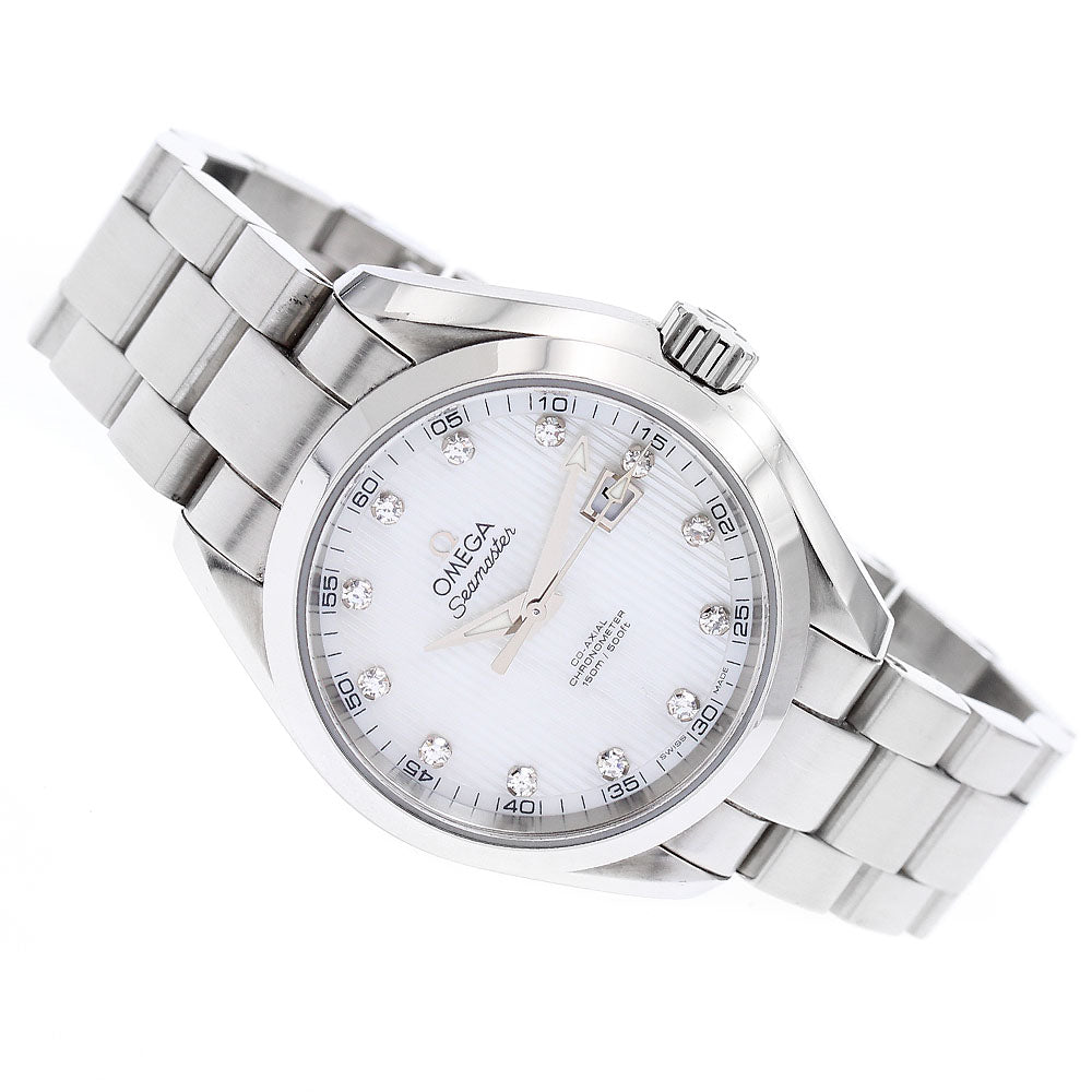 OMEGA Seamaster Aqua Terra 231.10.34.20.55.001 Co-Axial 12P Diamond White shell Dial Automatic Ladies Watch_902892