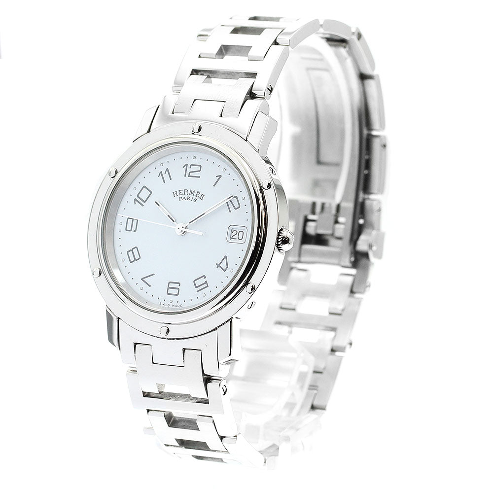 HERMES Clipper CL6.710 Date white Dial Quartz Men's Watch_902902