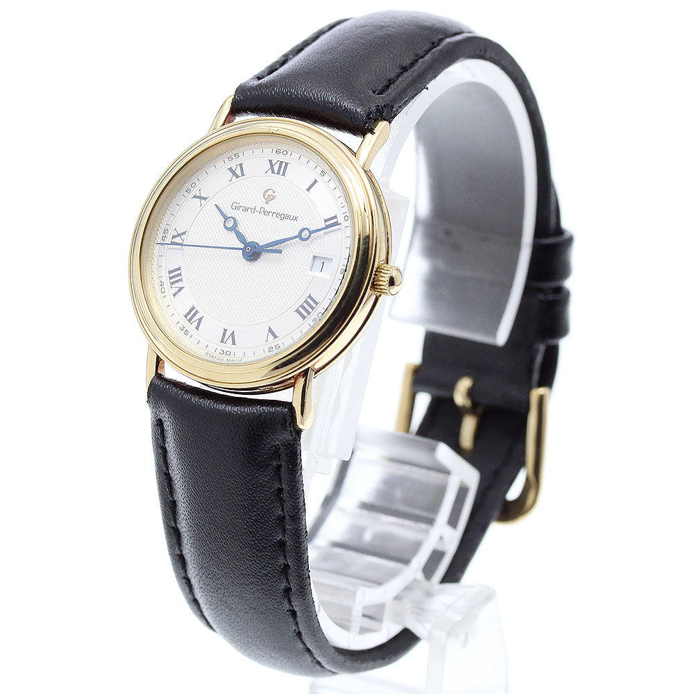 GIRARD PERREGAUX Classic 4796 K18YG date Silver Dial Quartz Men's Watch_902937