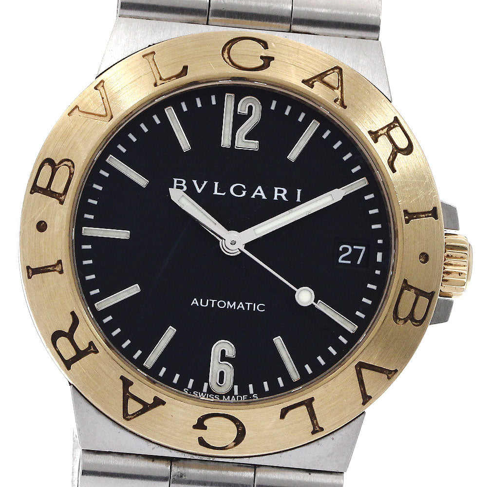 BVLGARI Diagono Sports LCV35SG YG bezel black Dial Automatic Men's Watch_902943