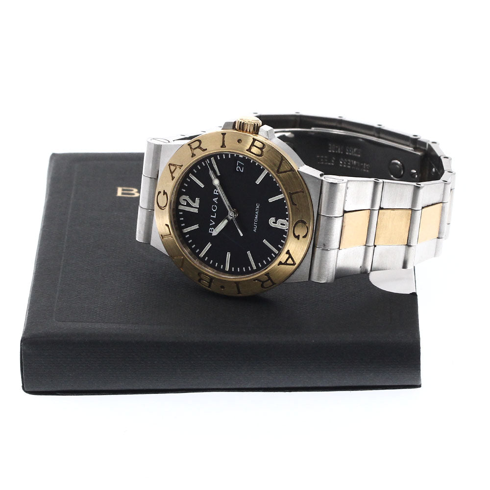 BVLGARI Diagono Sports LCV35SG YG bezel black Dial Automatic Men's Watch_902943