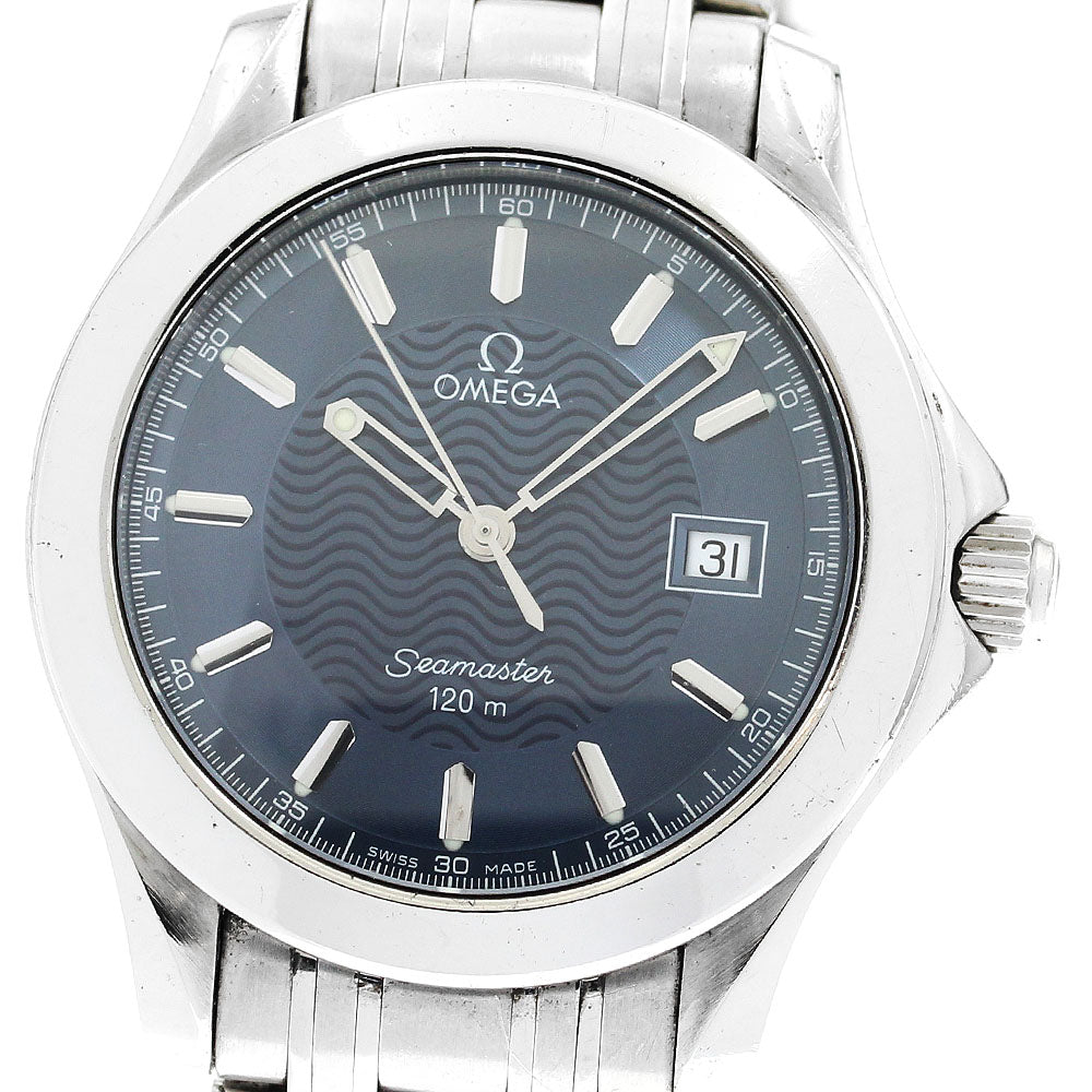 OMEGA Seamaster120 2511.81 Date Navy Dial Quartz Men's Watch_902962