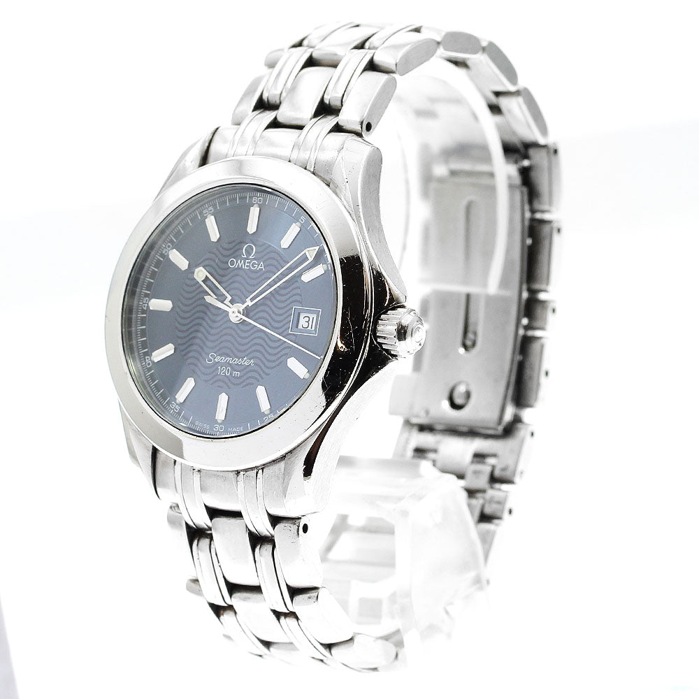 OMEGA Seamaster120 2511.81 Date Navy Dial Quartz Men's Watch_902962