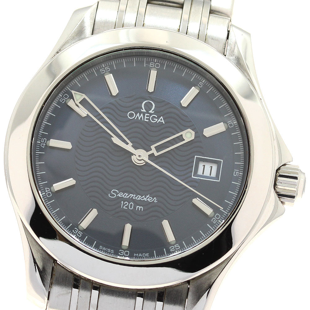 OMEGA Seamaster120 2511.81 Date Navy Dial Quartz Men's Watch_902980