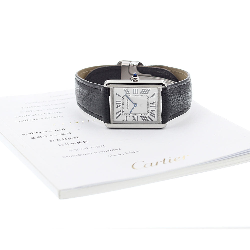 CARTIER Tank solo LM WSTA0028 Silver Dial Quartz Men's Watch_902982