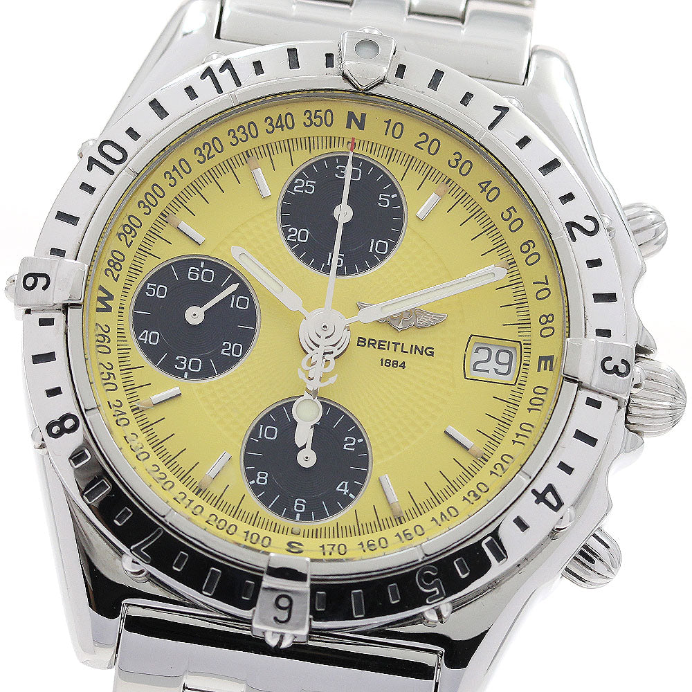 BREITLING Chronomat Longitude A20048 Yellow / black Dial Automatic Men's_902999