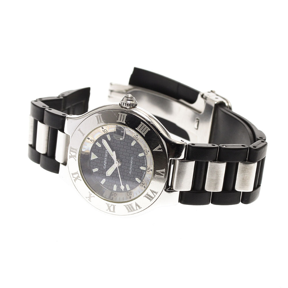 CARTIER Must21 Autoscuff W10147U2 Date black Dial Automatic Boy's Watch_903007