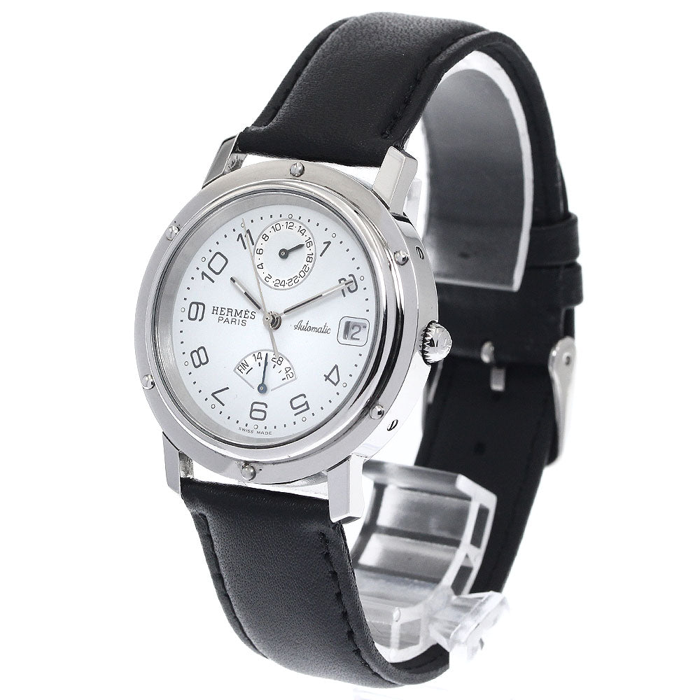 HERMES Clipper CL5.710 GMT date white Dial Automatic Men's Watch_903008