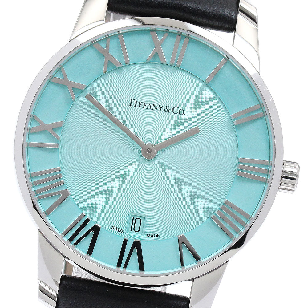 TIFFANY&Co. Atlas Dome 63452742 Date blue Dial Quartz Men's Watch_903010