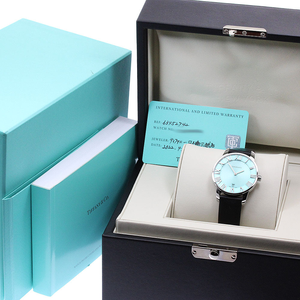 TIFFANY&Co. Atlas Dome 63452742 Date blue Dial Quartz Men's Watch_903010
