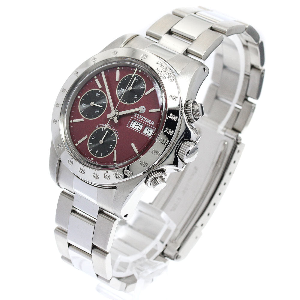 TUTIMA 793 Day-Date Chronograph burgundy/black Dial Automatic Men's Watch_903013