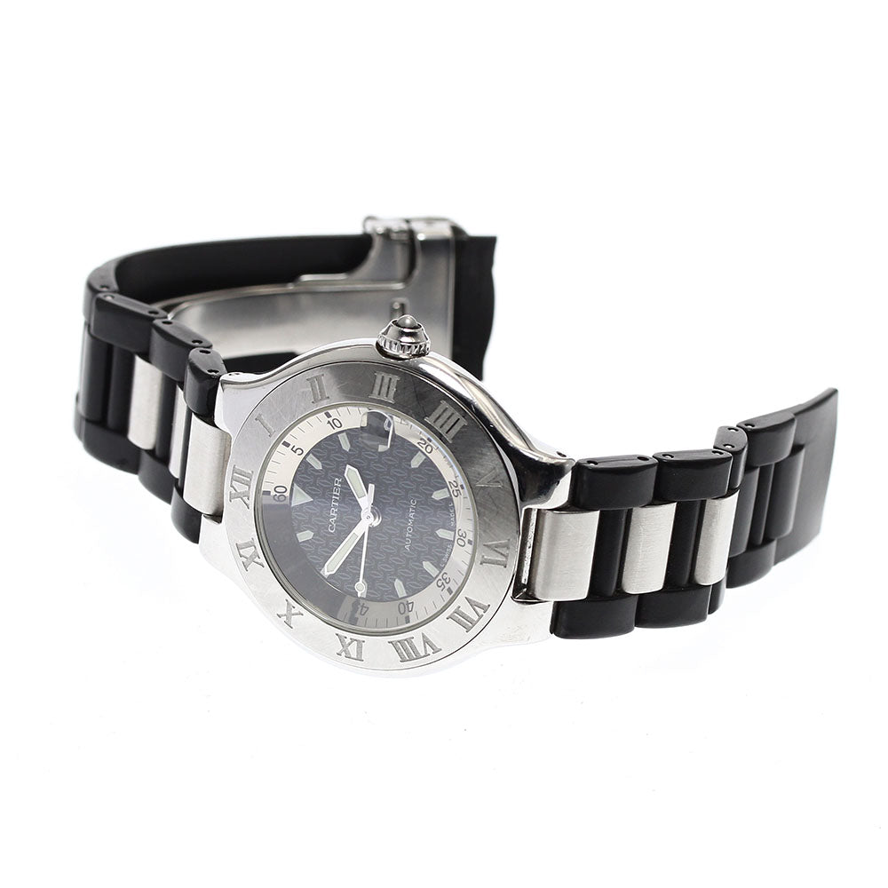 CARTIER Must21 Autoscuff W10147U2 Date black Dial Automatic Boy's Watch_903014