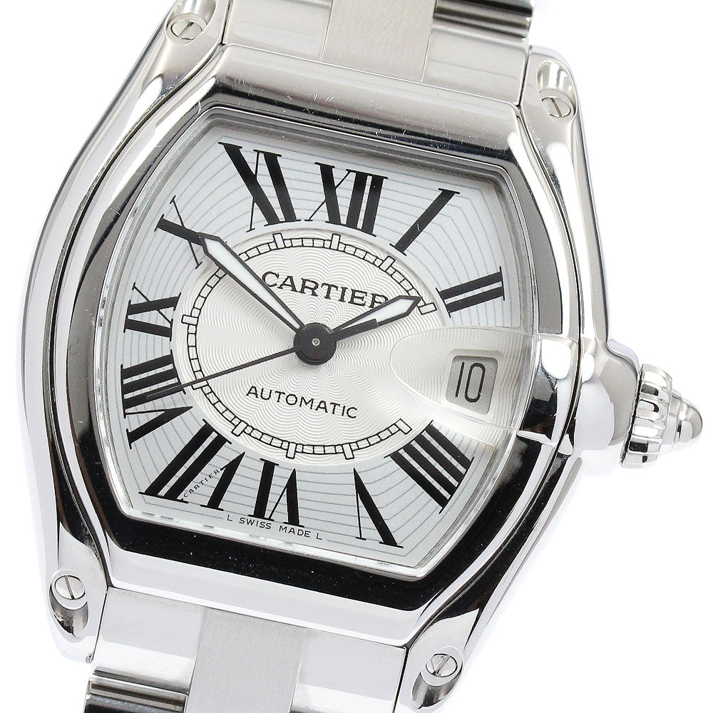 CARTIER Roadster LM W62025V3 Date Silver Dial Automatic Men's Watch_903016