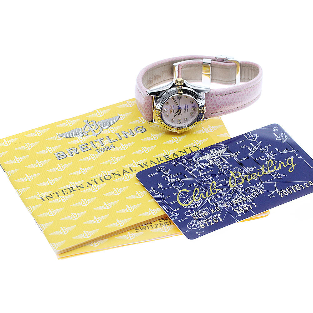 BREITLING Calistino B52345 Date pink Dial Quartz Ladies Watch_903022