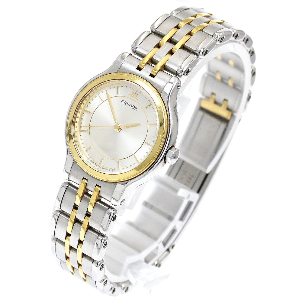 SEIKO CREDOR 7371-0040 Silver Dial Quartz Ladies Watch_903066