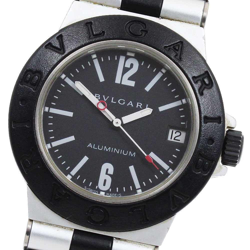 BVLGARI aluminum AL32TA Date black Dial Quartz Boy's Watch_903069