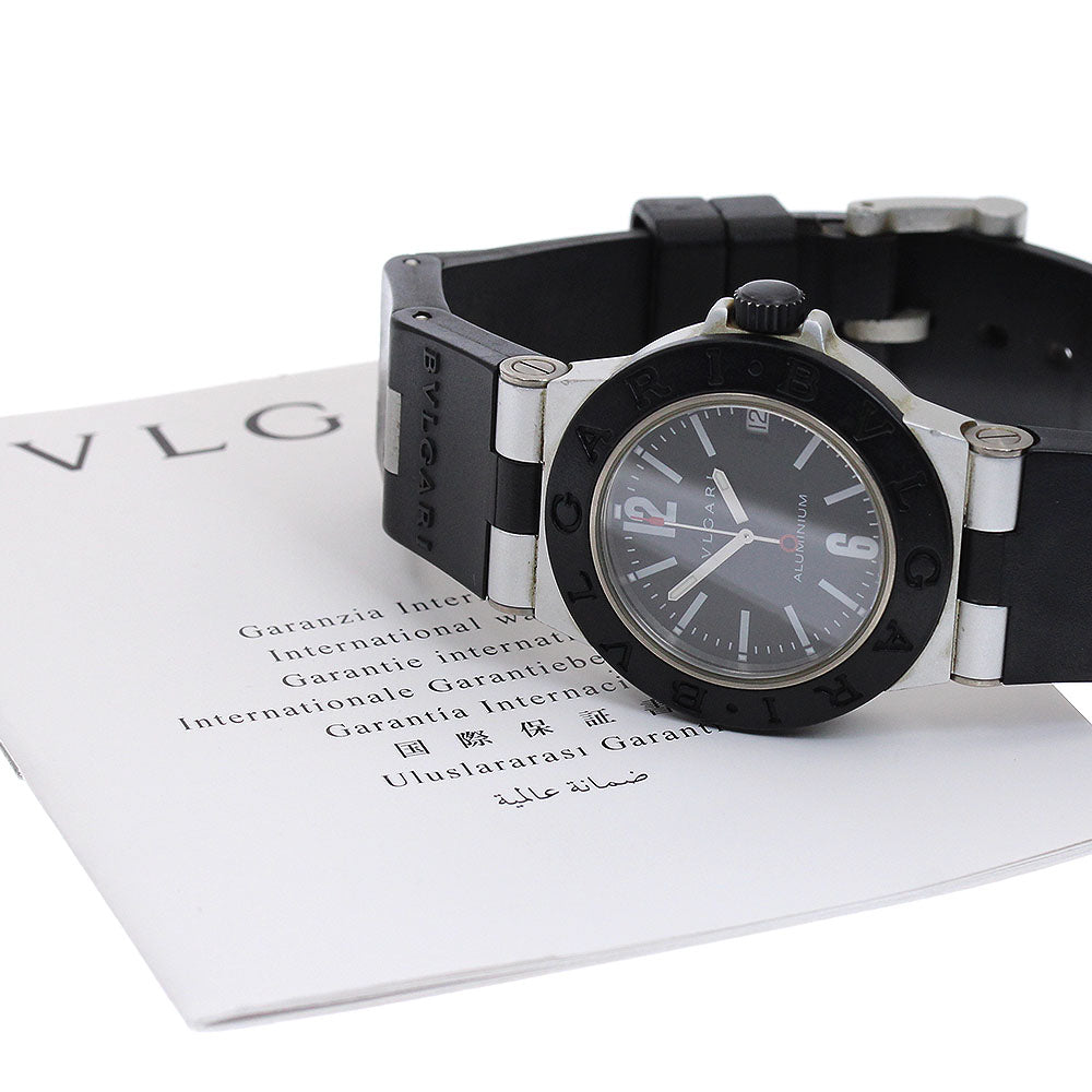 BVLGARI aluminum AL32TA Date black Dial Quartz Boy's Watch_903069