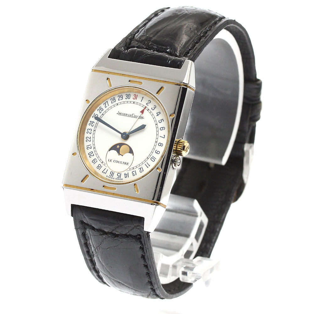 JAEGER-LECOULTRE Lucoultre 400.6.20 moon phase pointer date white Dial Quartz Men's Watch_903073
