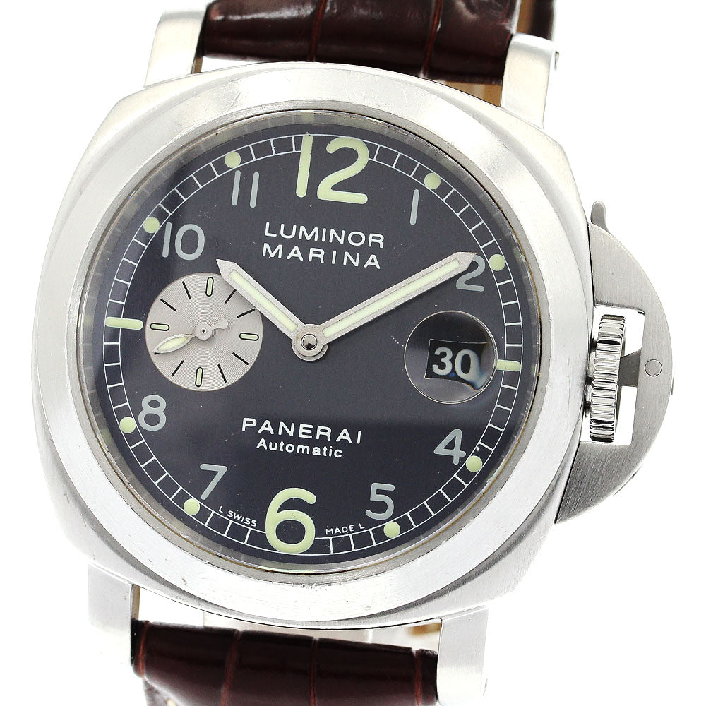 PANERAI Luminor Marina PAM00086 Date Small Second Gray / Silver Dial Automatic Men's Watch_903146