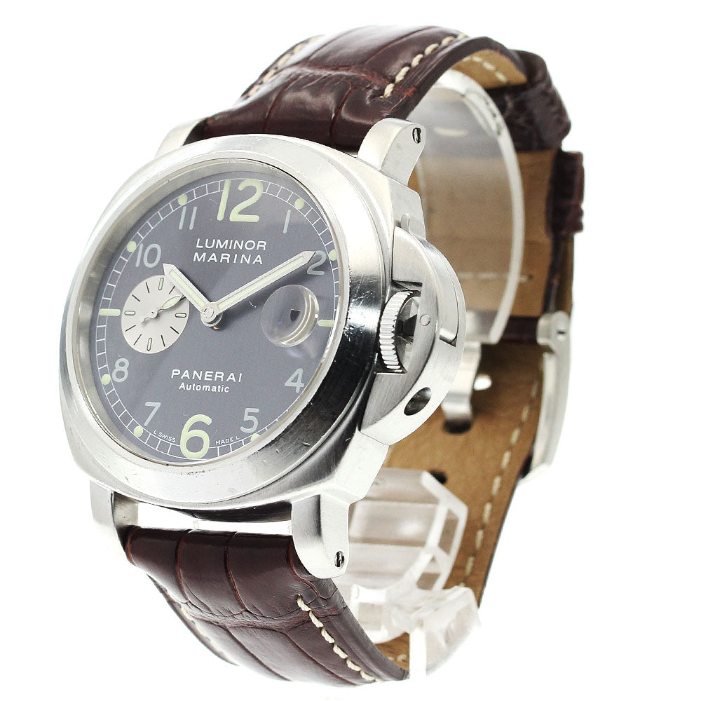 PANERAI Luminor Marina PAM00086 Date Small Second Gray / Silver Dial Automatic Men's Watch_903146