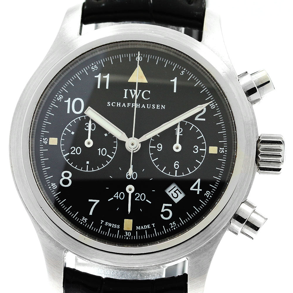 IWC SCHAFFHAUSEN Freeger IW374101 Chronograph black Dial Quartz Men's Watch_903185