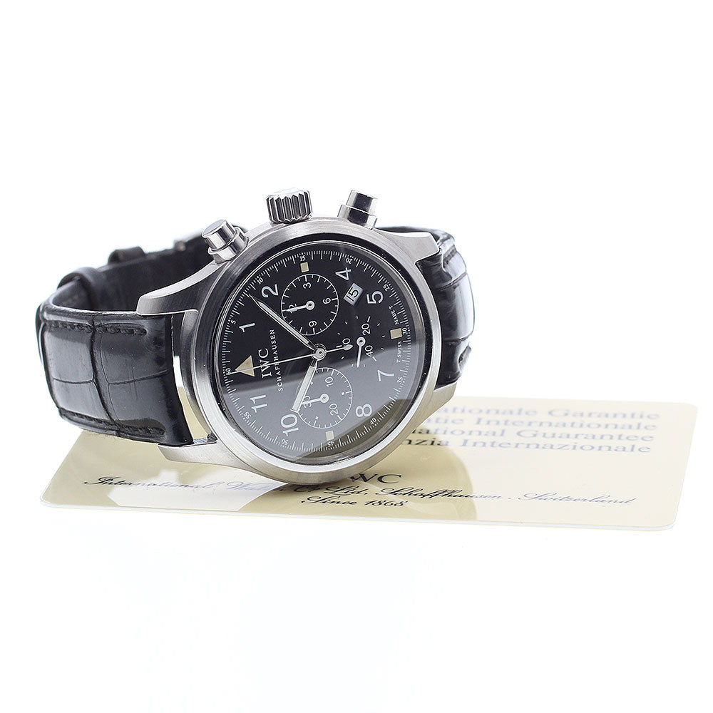 IWC SCHAFFHAUSEN Freeger IW374101 Chronograph black Dial Quartz Men's Watch_903185