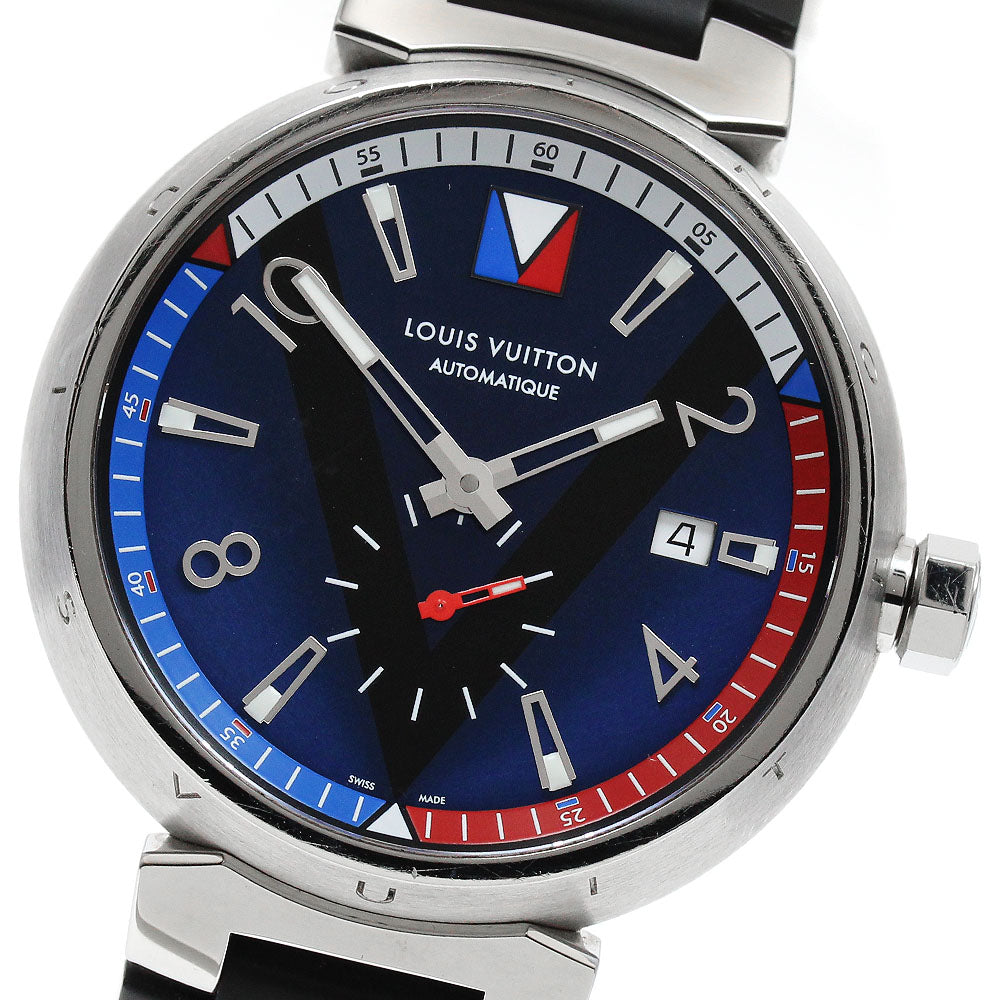 LOUIS VUITTON Tambour Q1D21 Small seconds blue Dial Automatic Men's Watch_903192