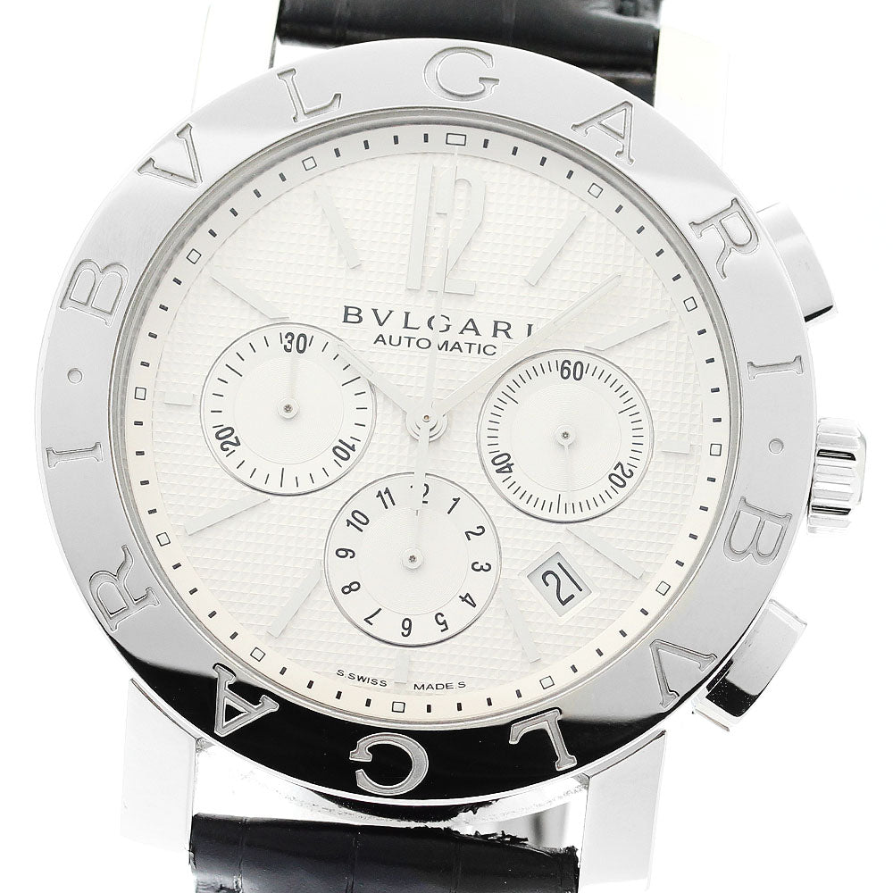 BVLGARI BVLGARIBVLGARI BB42SLCH Date Chronograph Silver Dial Automatic Men's Watch_903206