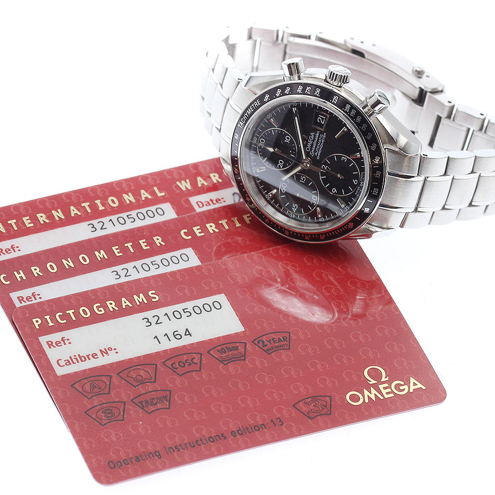 OMEGA Speedmaster 3210.50 Date Chronograph black Dial Automatic Men's Watch_903241