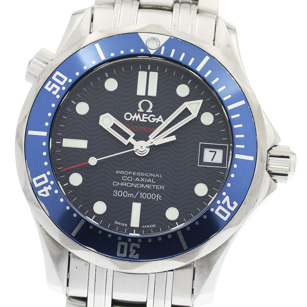 OMEGA Seamaster300 2222.80 Date Co-Axial Navy Dial Automatic Boy's Watch_903244