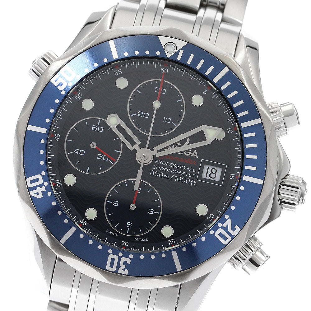 OMEGA Seamaster300 2225.80 Date Chronograph Navy Dial Automatic Men's_903267
