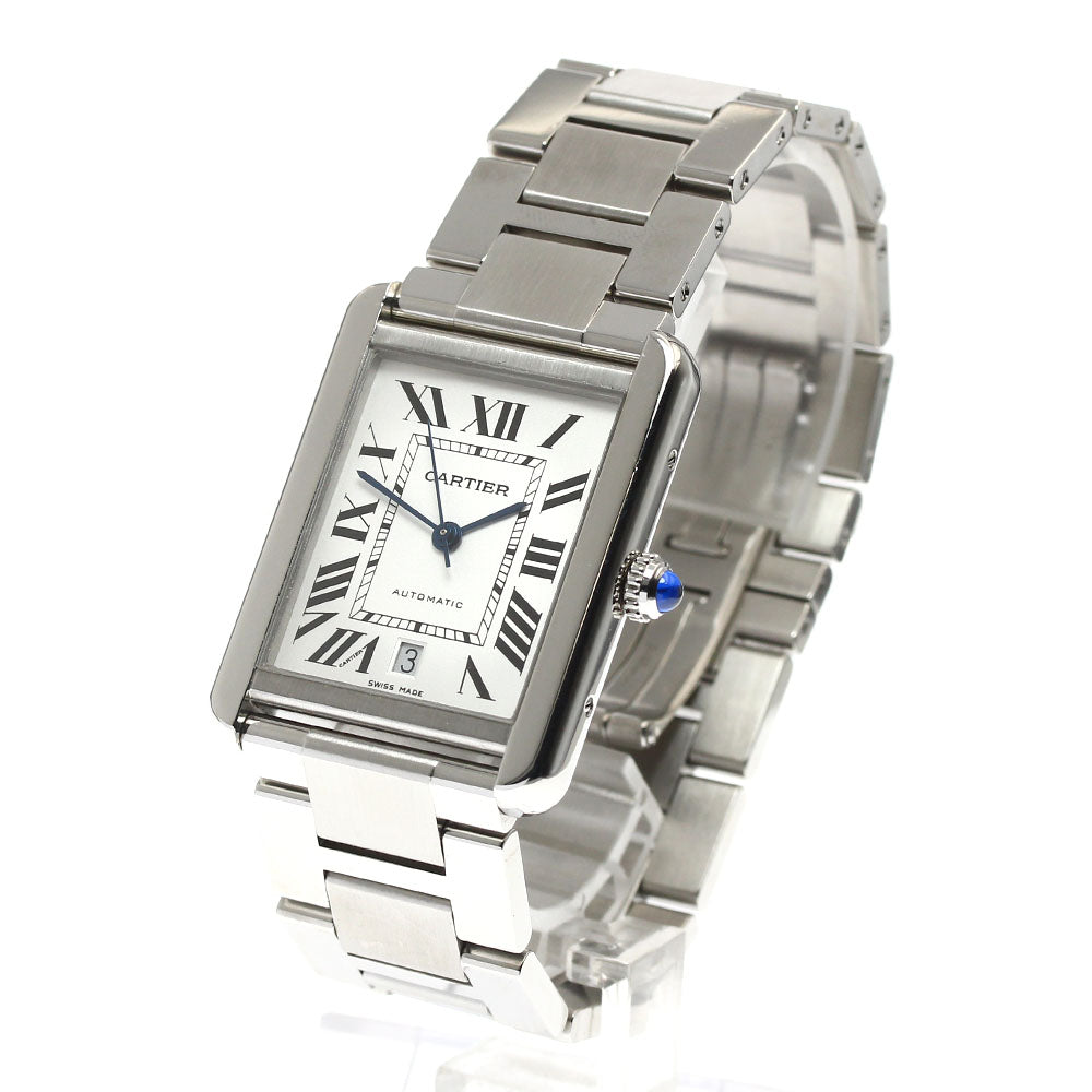 CARTIER Tank solo XL W5200028 Date Silver Dial Automatic Men's Watch_903299