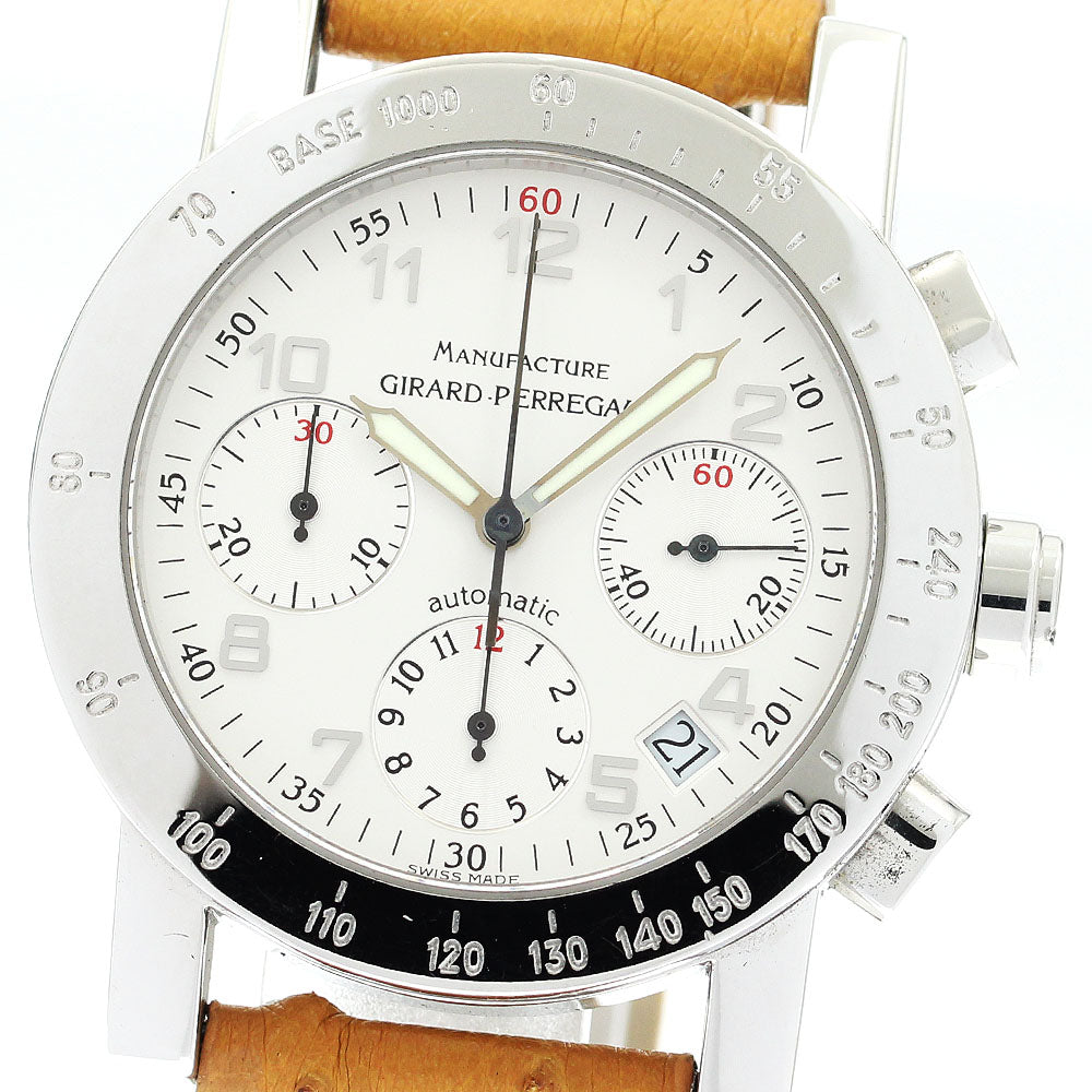 GIRARD PERREGAUX 7030 PG bezel chronograph white Dial Automatic Men's_903304