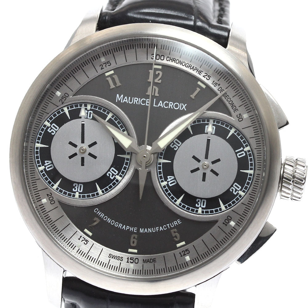 MAURICE LACROIX Masterpiece Le Chronograph MP7128 Silver / Gray Dial Hand Winding Men's Watch_903306