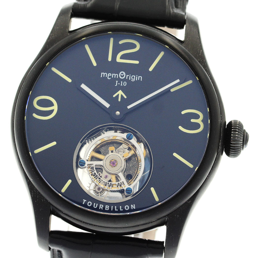 MEMORIGIN Navigator Tourbillon MO1001G Back skeleton black Dial Hand Winding Men's Watch_903309