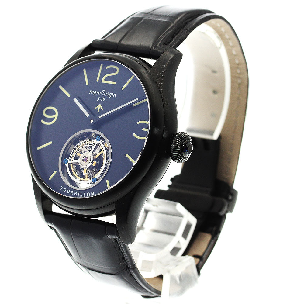 MEMORIGIN Navigator Tourbillon MO1001G Back skeleton black Dial Hand Winding Men's Watch_903309