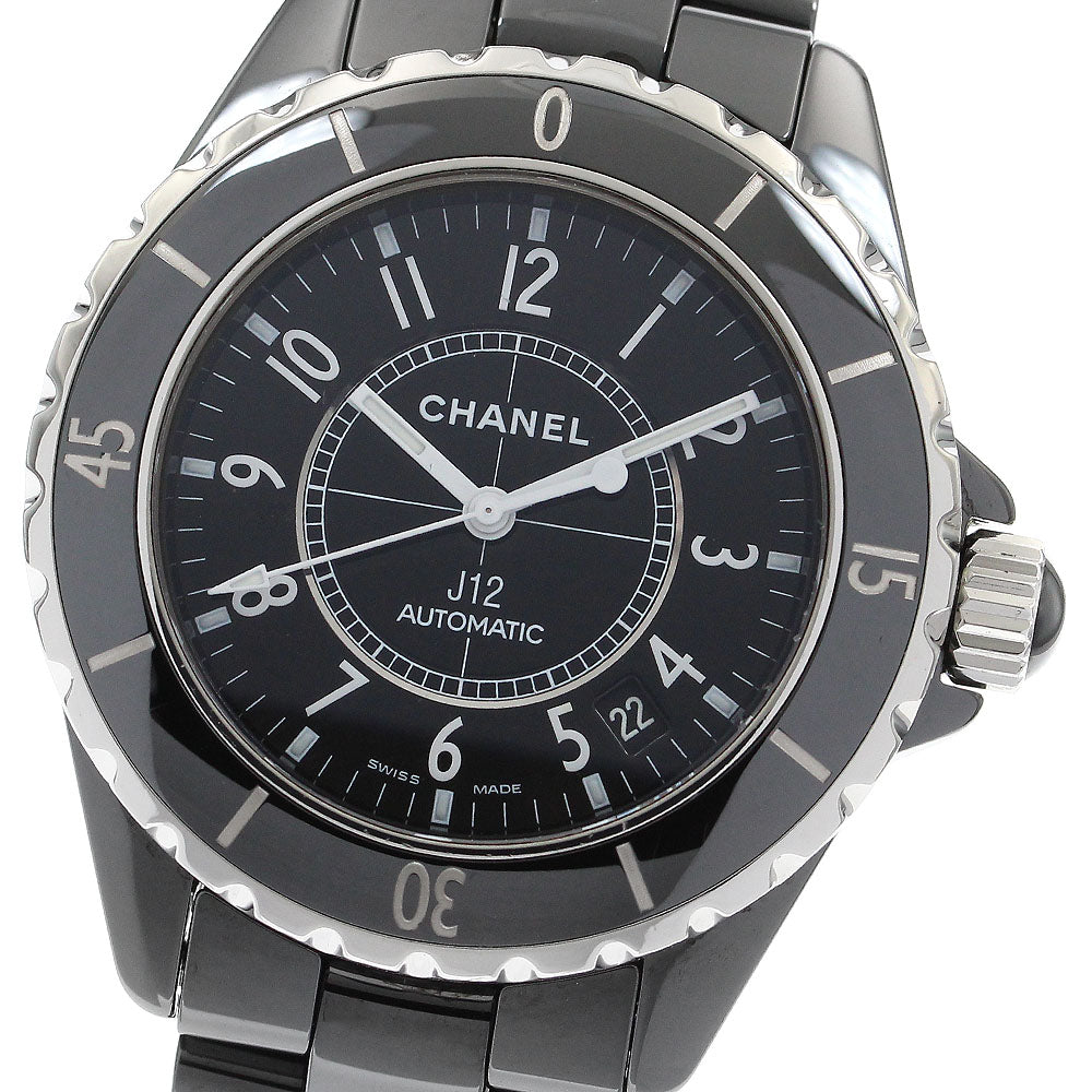 CHANEL J12 H0685 Black Ceramic 38MM Date black Dial Automatic Men's Watch_903311