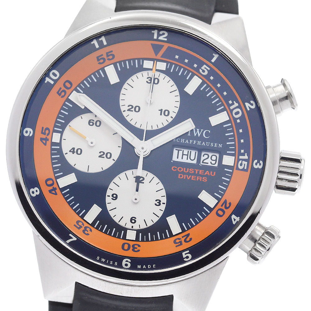 IWC SCHAFFHAUSEN Aquatimer Cousteau Divers IW378101 Chronograph Navy Dial Automatic Men's Watch_903327