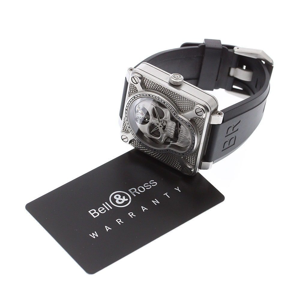 Bell＆Ross Airborne Skull BR01-SKULL Silver Dial Hand Winding Men's Watch_903348