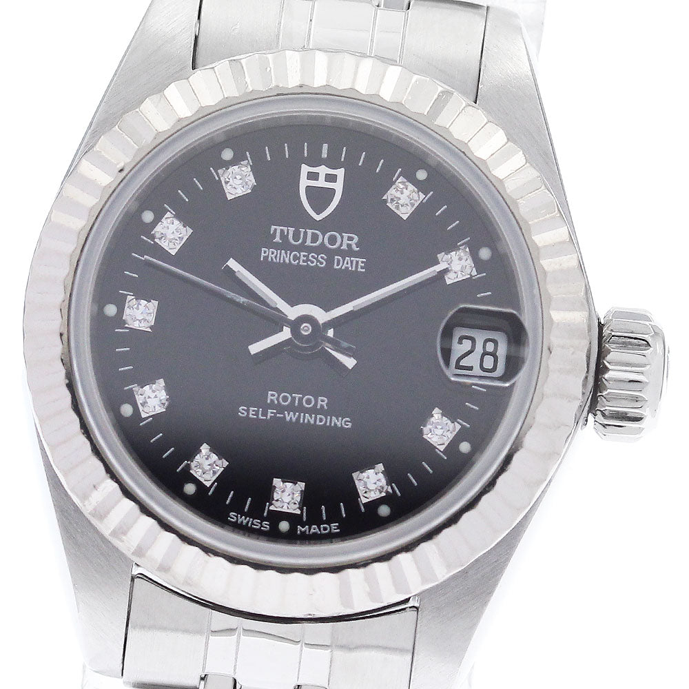 TUDOR Princess Date 92514 10P Diamond WG Bezel Automatic Ladies Watch_903364