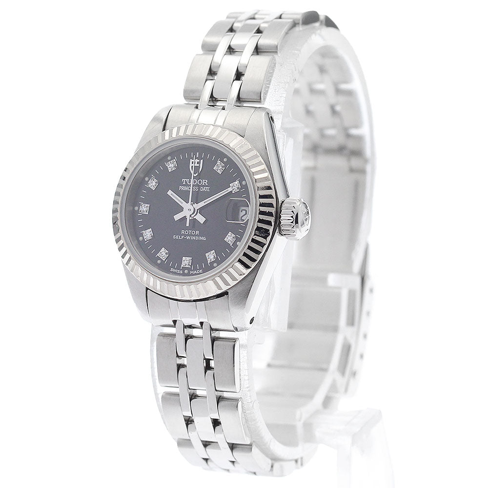 TUDOR Princess Date 92514 10P Diamond WG Bezel Automatic Ladies Watch_903364