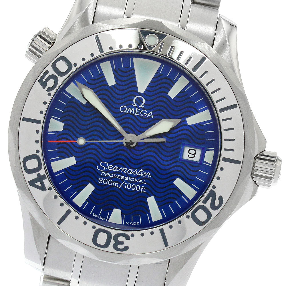OMEGA Seamaster300 2263.80 Date blue Dial Quartz Boy's Watch_903382