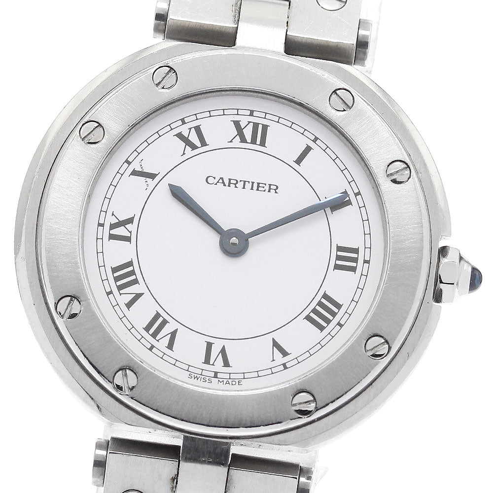 CARTIER Santos Round SM 84038188 white Dial Quartz Ladies Watch_903408